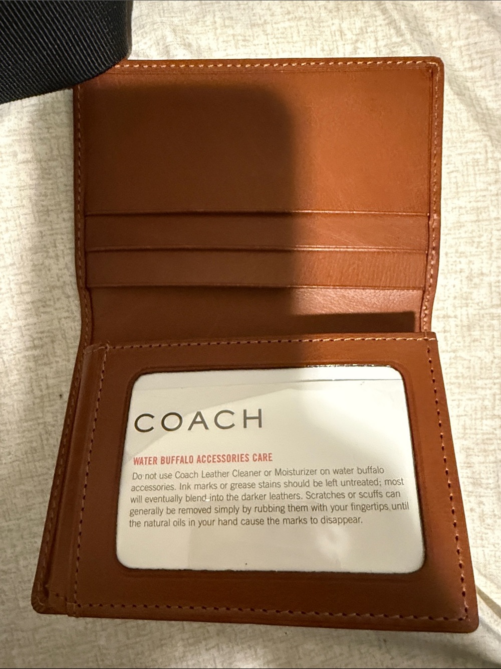 Coach Men's Card Holder in Saddle Brown Leather - Picture 2 of 4